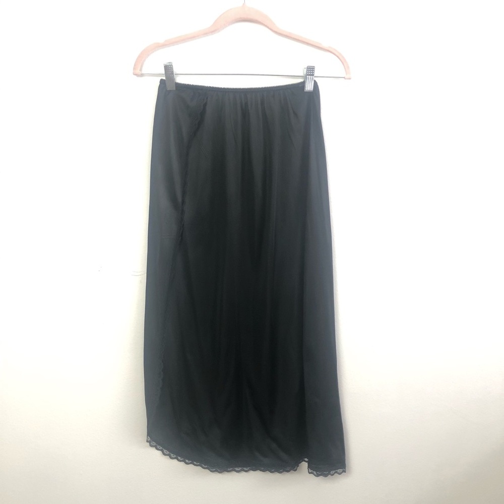 Faux wrap slip skirt